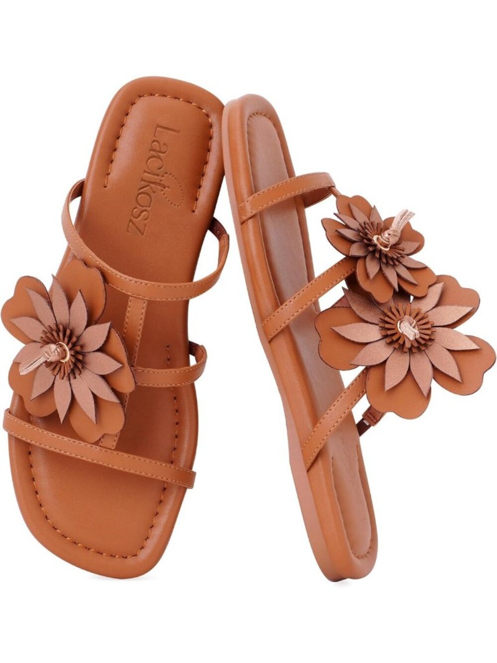 Stylish Flower Flat Sandals for Women - Comfortable Calla Lily Design, Summer